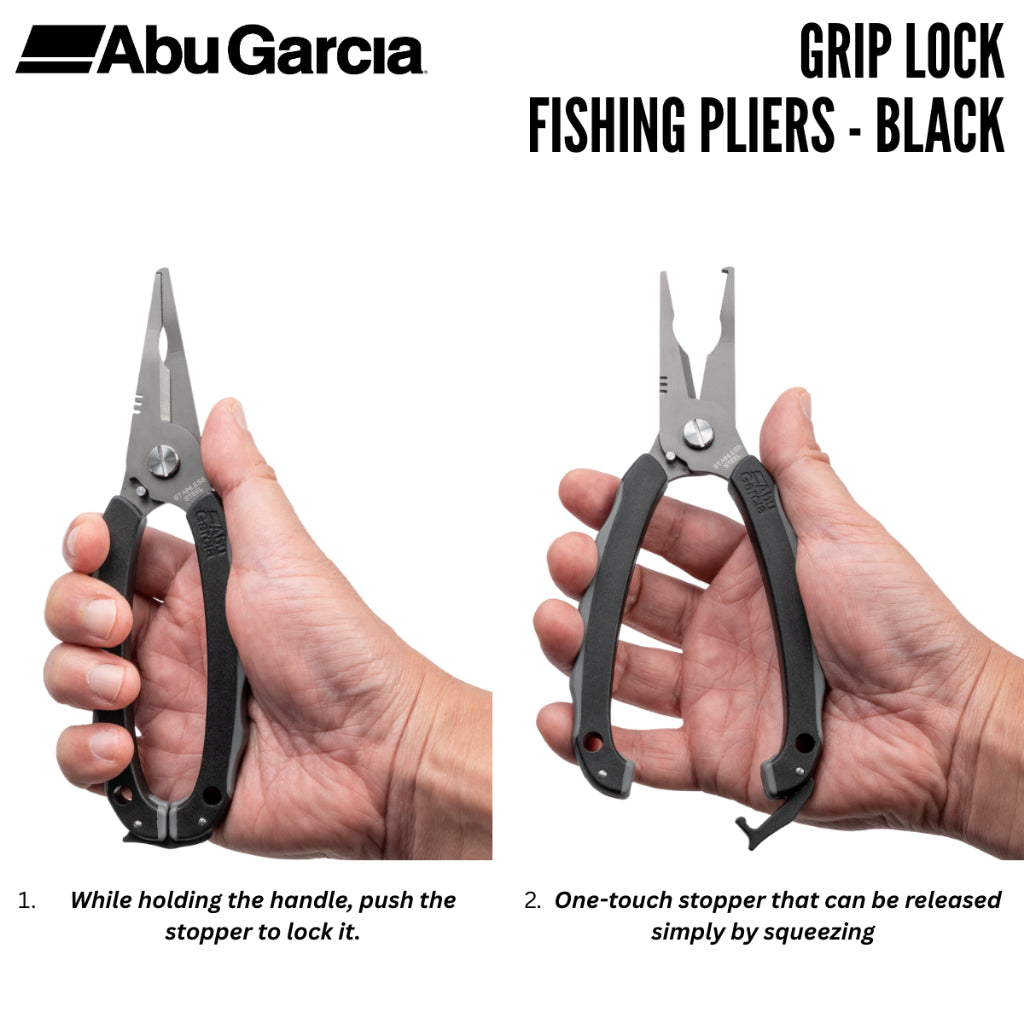 Abu Garcia Grip Lock Fishing Pliers - Black