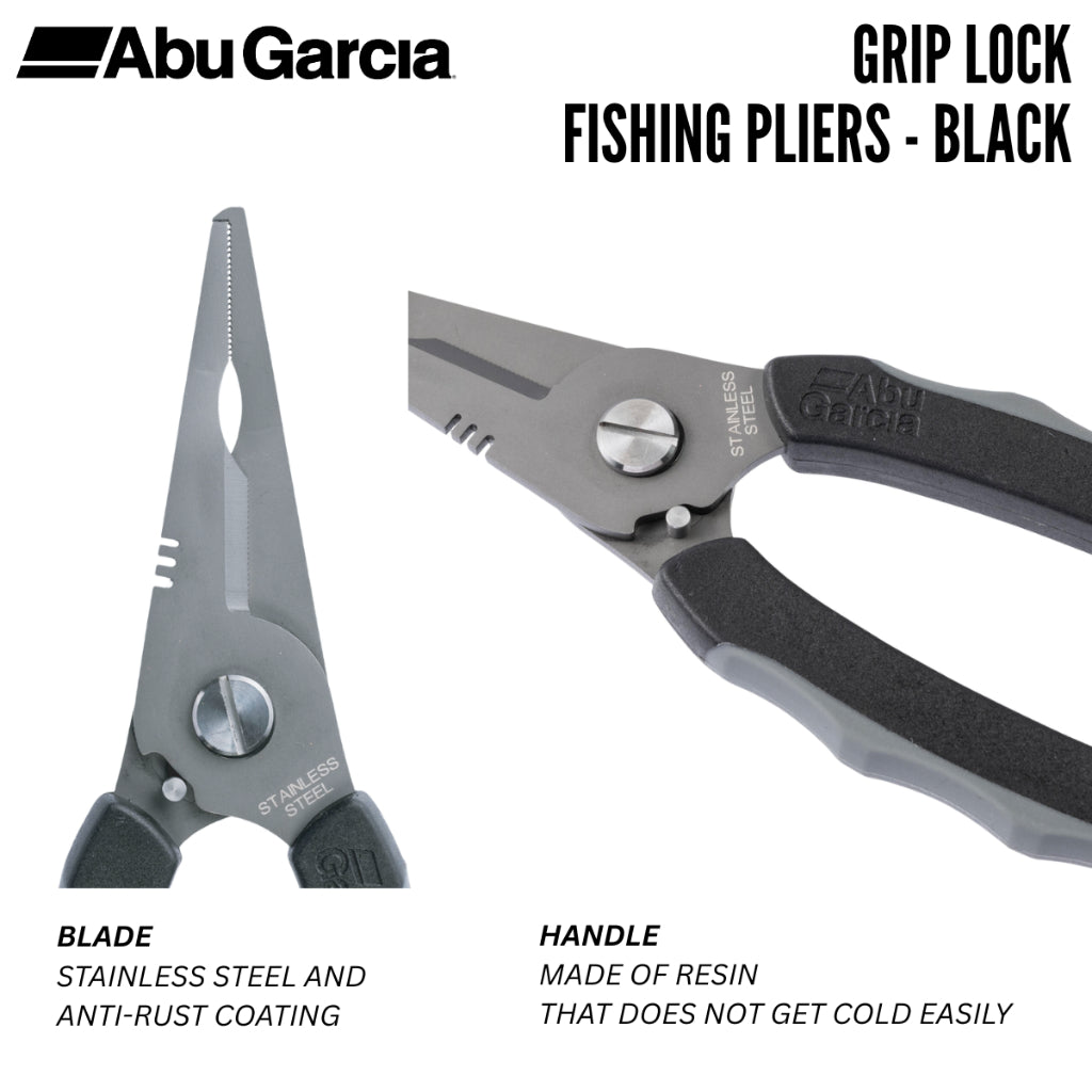 Abu Garcia Grip Lock Fishing Pliers - Black