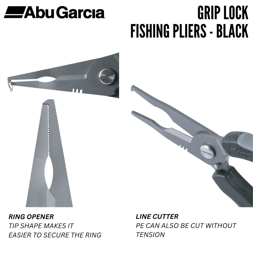 Abu Garcia Grip Lock Fishing Pliers - Black