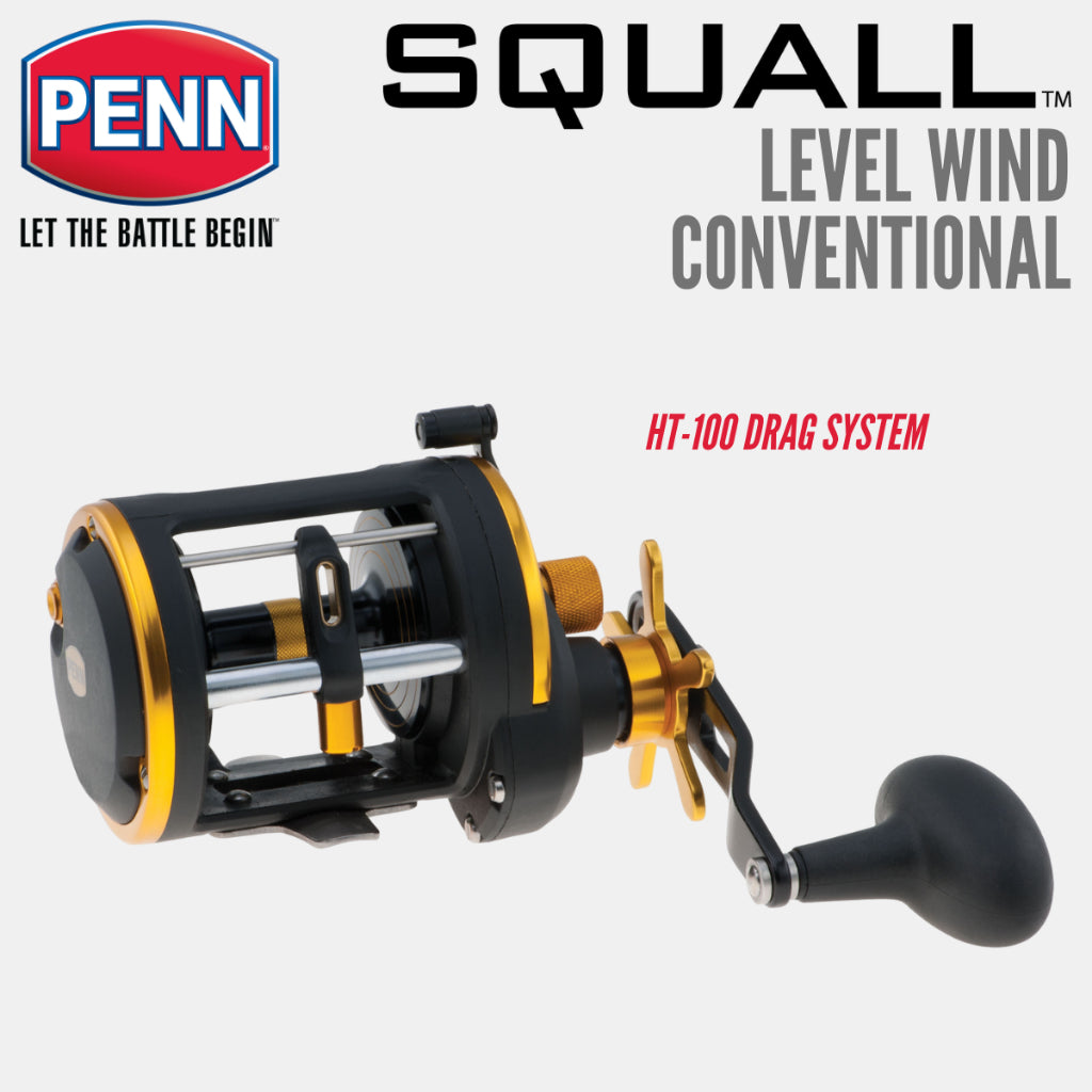 PENN Squall Level Wind [ SQL 20LWLH/30LWLH ] - Conventional/Multiplier/Round Profile Reel