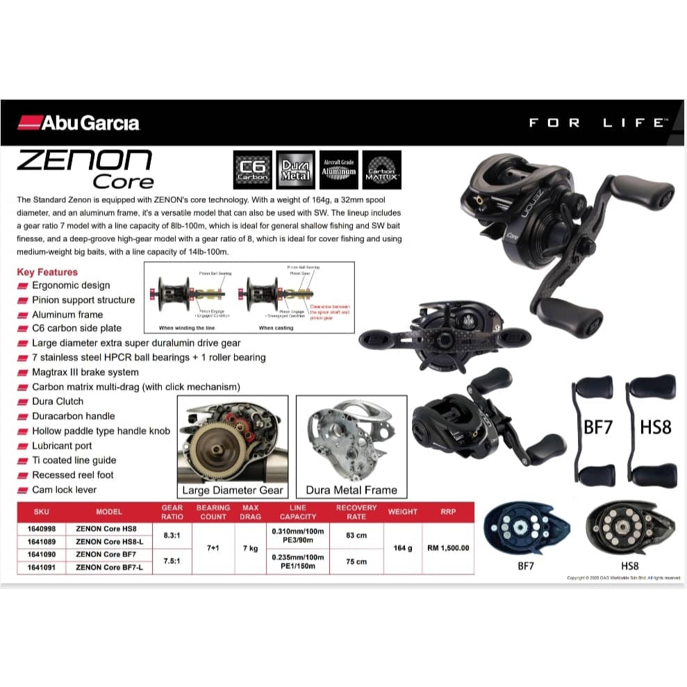 Abu Garcia Zenon Core HS8 | BF7 - BC Reel Series (MADE IN KOREA)