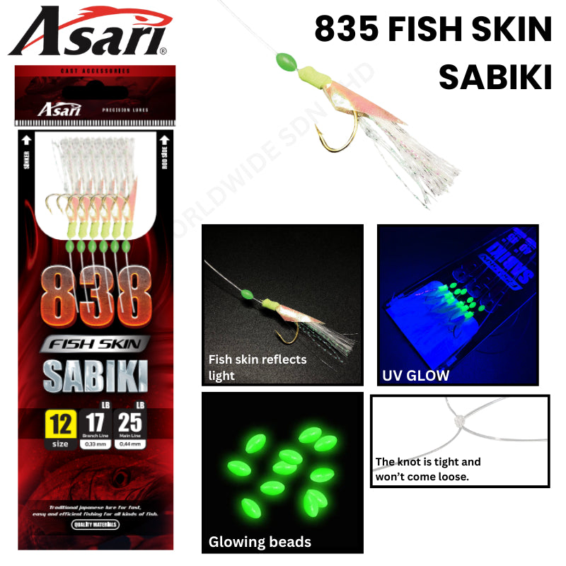 ASARI 838 Fish Skin Sabiki - Apollo