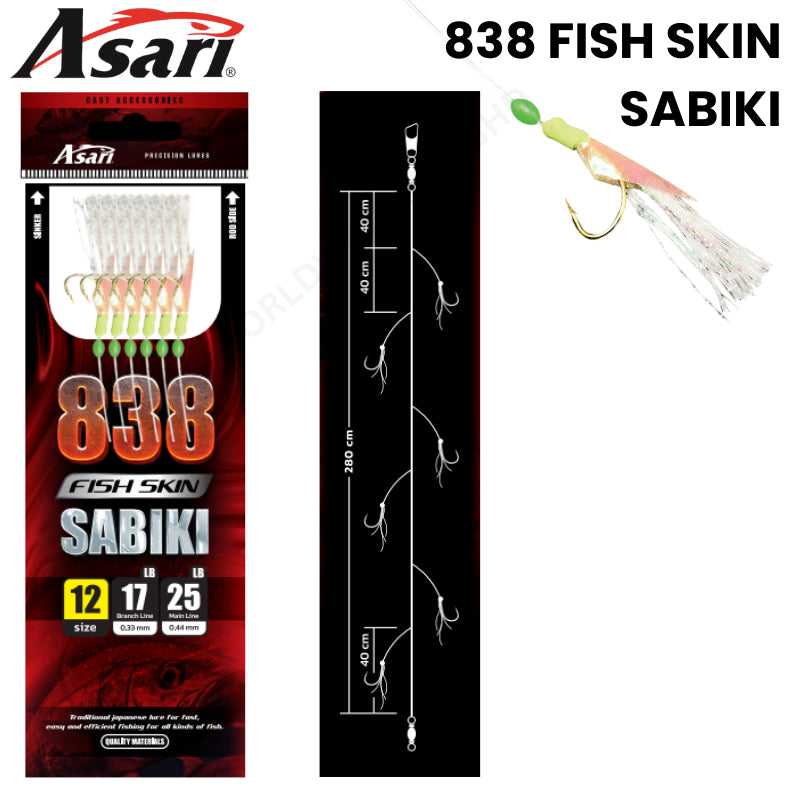 ASARI 838 Fish Skin Sabiki - Apollo