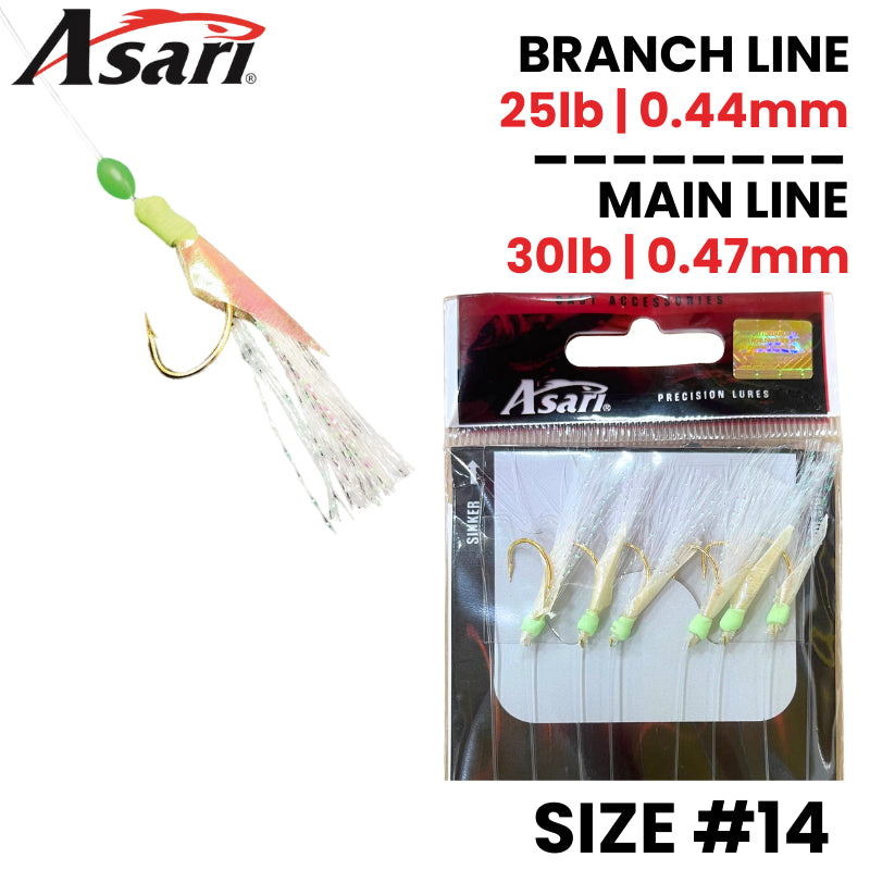 ASARI 838 Fish Skin Sabiki - Apollo