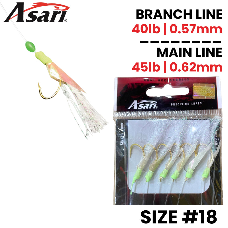ASARI 838 Fish Skin Sabiki - Apollo