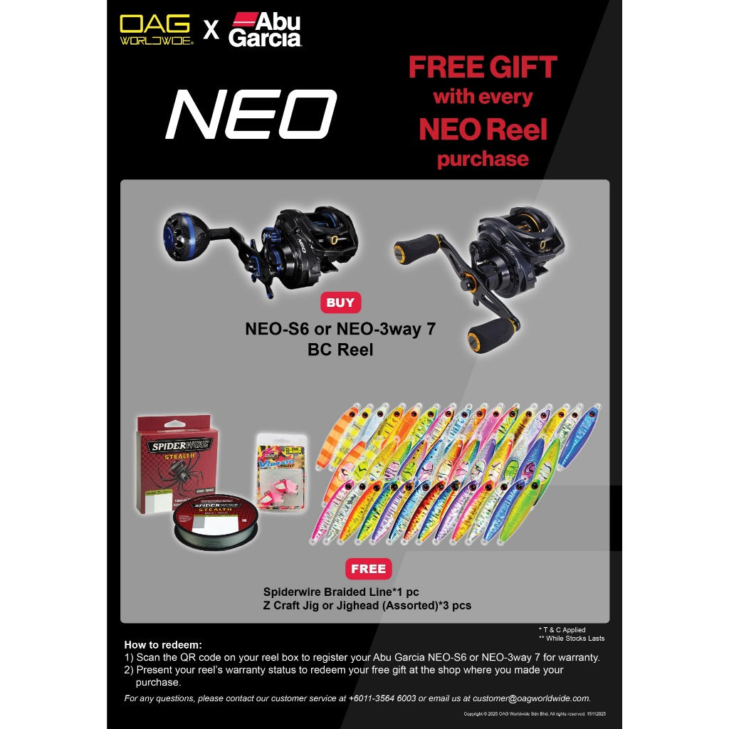 Abu Garcia Neo - 3Way 7-L [ With Freegift ] BC Reel Series JDM