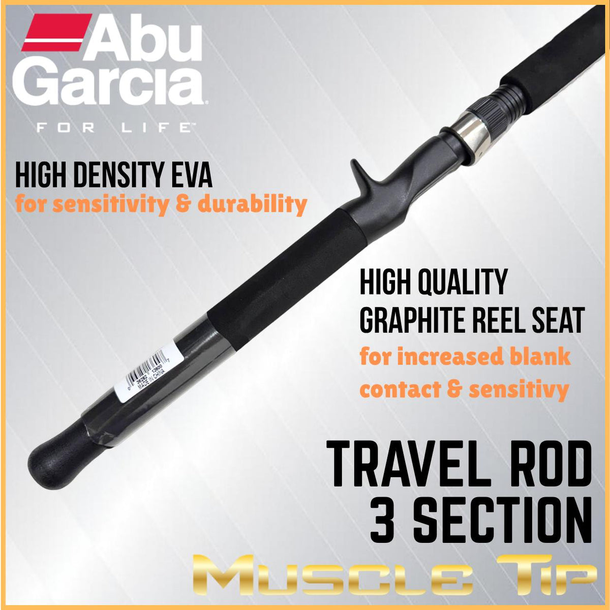 NEW Abu Garcia Muscle Tip - Casting Travel Rod 3pc