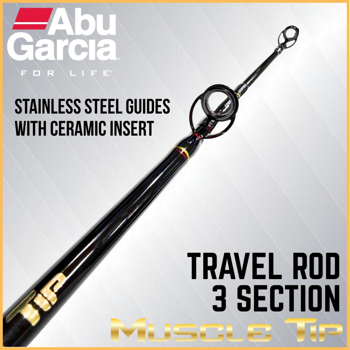 NEW Abu Garcia Muscle Tip - Casting Travel Rod 3pc