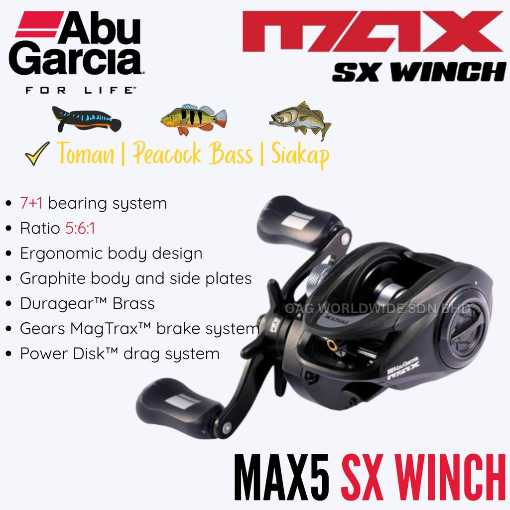 Abu Garcia Max5 SX Winch - BC Reel Series Max5 SX Winch