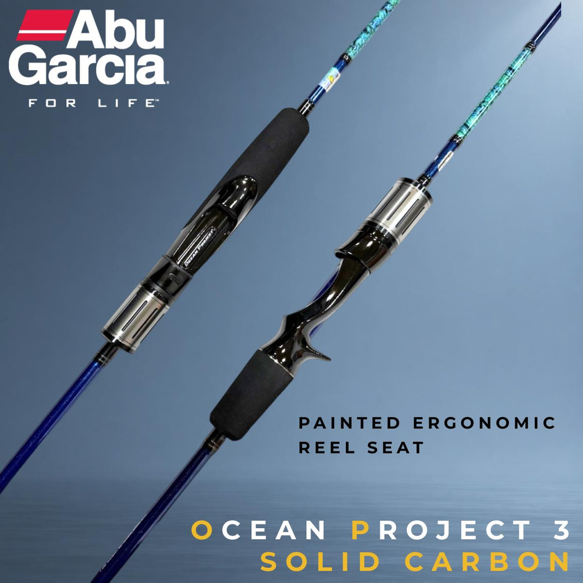 NEW Abu Garcia Ocean Project 3 (OAG) - Solid Carbon Jigging Spinning/Casting Rod Series Ocean Project3