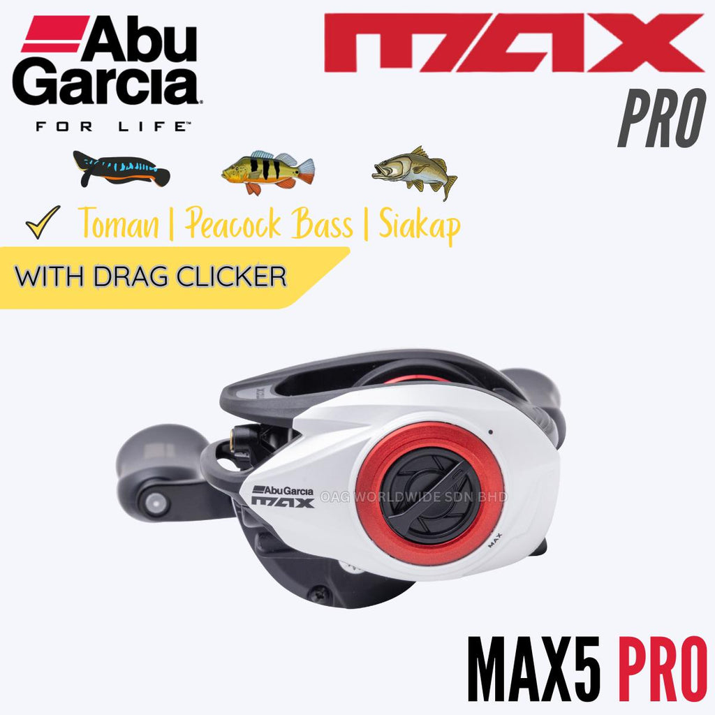 NEW Abu Garcia Max5 Pro [With Drag Clicker] - BC Reel Series Max 5 Pro