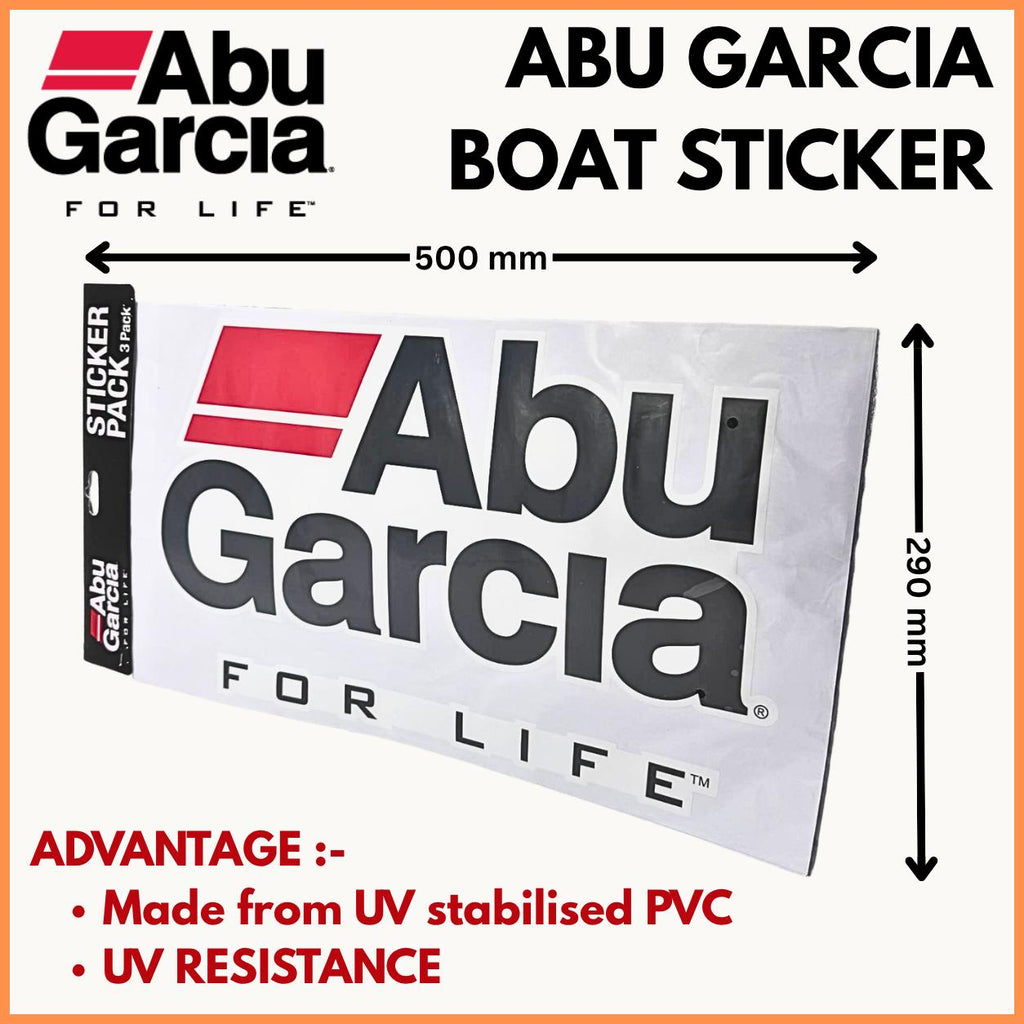 Abu Garcia Boat Sticker Decal - UV Resistance [3pcs/Pkt]