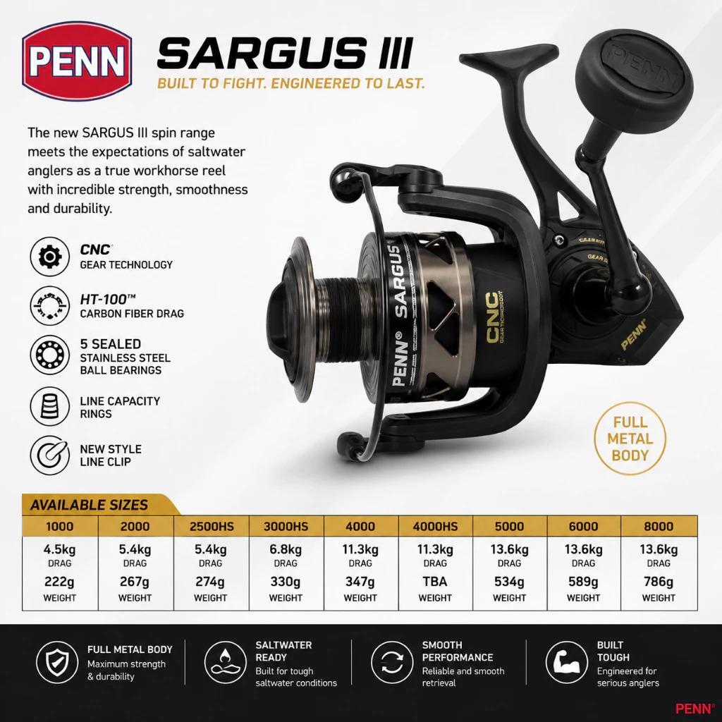 PENN Sargus III (OAG) - Spinning Reel Sargus 3
