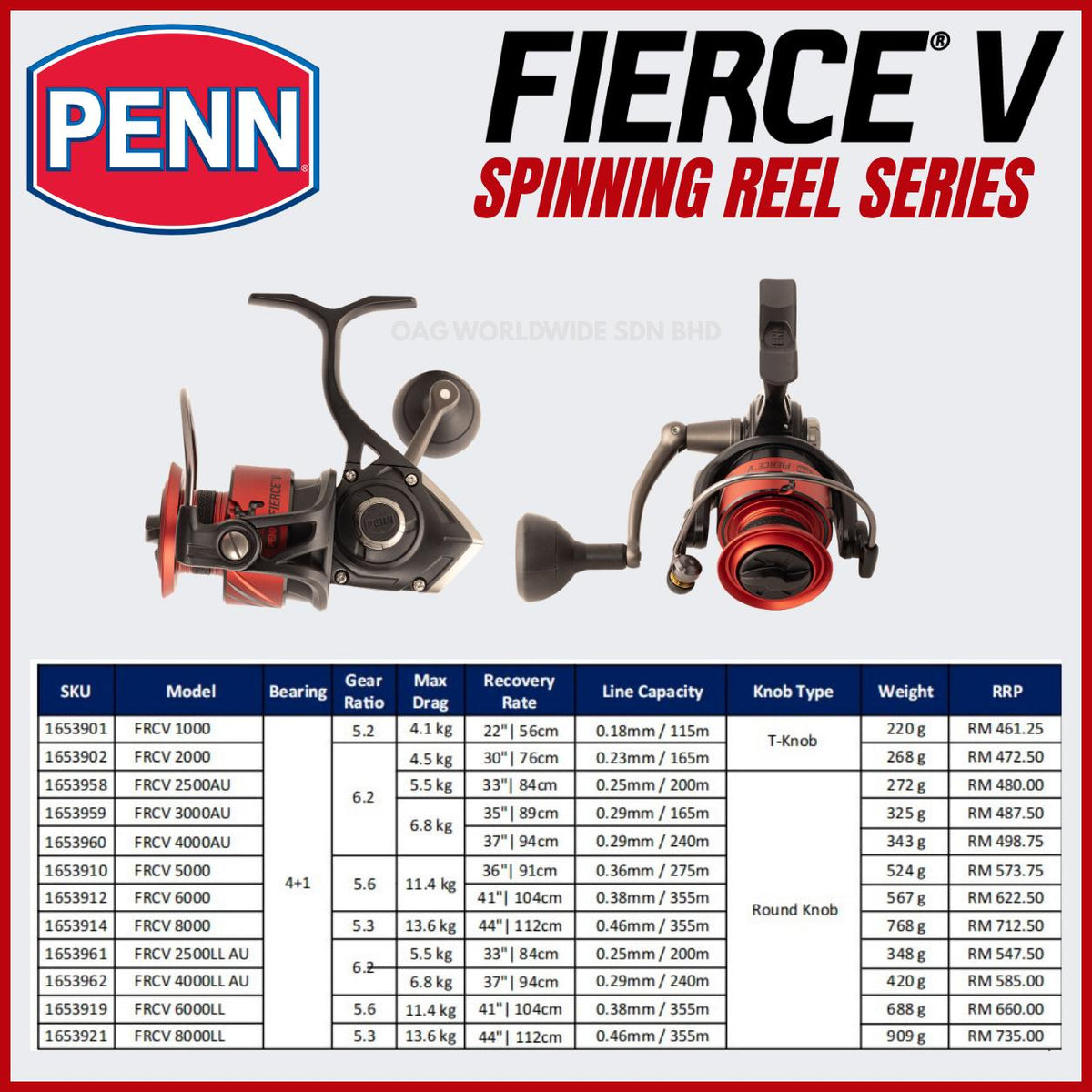 PENN Fierce V - Spinning Reel Series