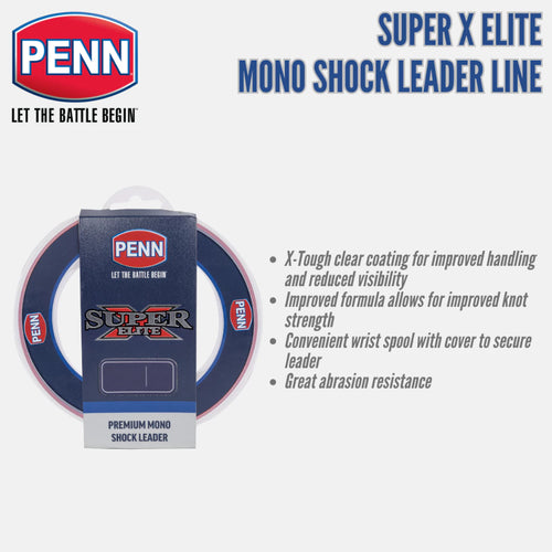 New Penn Super X Elite - Mono Shock Leader Line 100m/50m